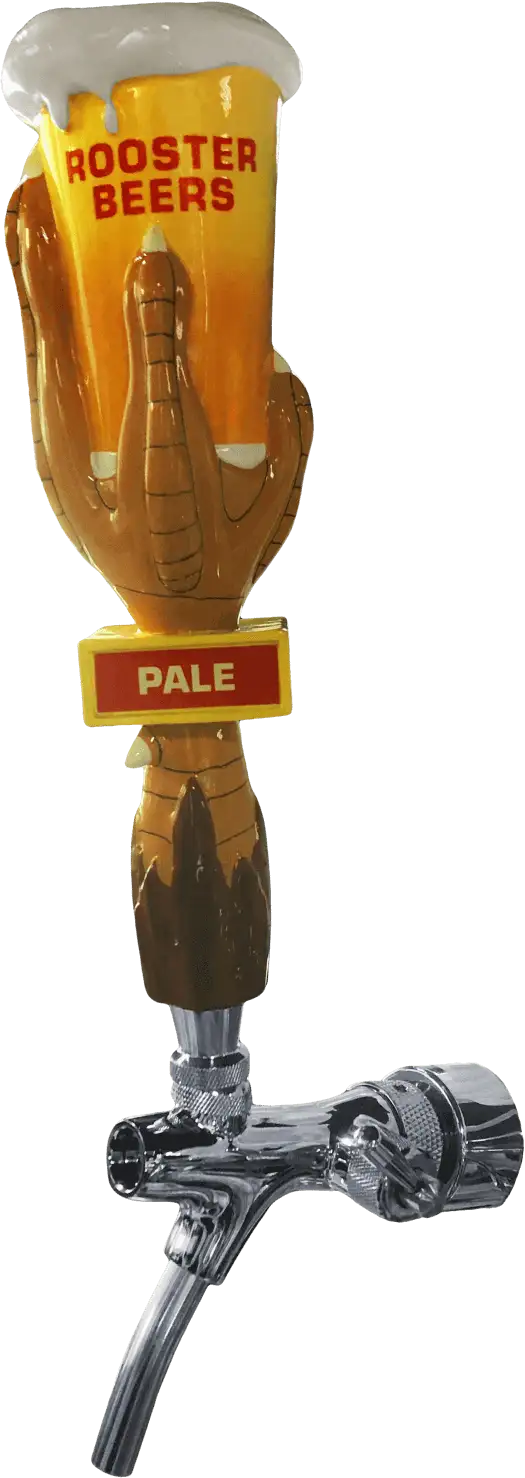 Rooster Beers tap handle